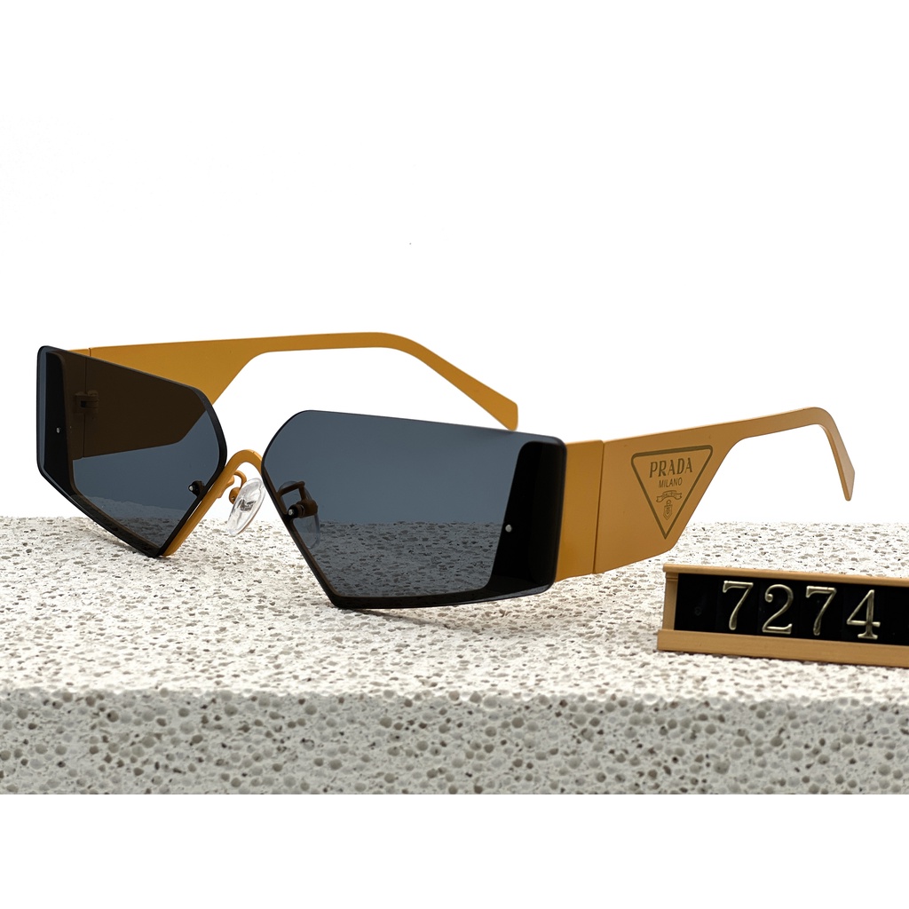 PRADA 2023 Novos Óculos De Sol Feminino Retro Vintage uv400 De Marca De Luxo 7274