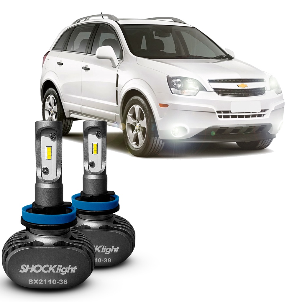 Ultra Led Shocklight 10.000 Lumens 6000k Chevrolet Gm Captiva Farol Alto e Milha Lançamento em Oferta na Shopee