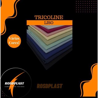 TRICOLINE LISO - 70% de algodão e 30% de Poliéster