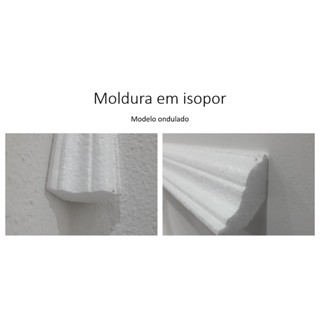 MELHOR QUALIDADE DE ISOPOR T3 PRA MOLDURA sanca roda teto kit com 10 metros ONDULADA