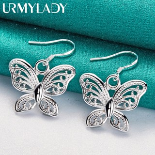 URMYLADY 925 Brincos De Borboleta De Prata Esterlina Para Mulheres Noivado Moda Joias