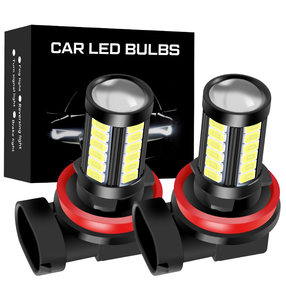 2Pcs H11 H8 Lâmpadas LED 9006 HB4 9005 Hb3 PSX24W H16 Super Brilhante 5730 Lâmpada De Neblina Automática 6000K Dirigindo Gelo Azul