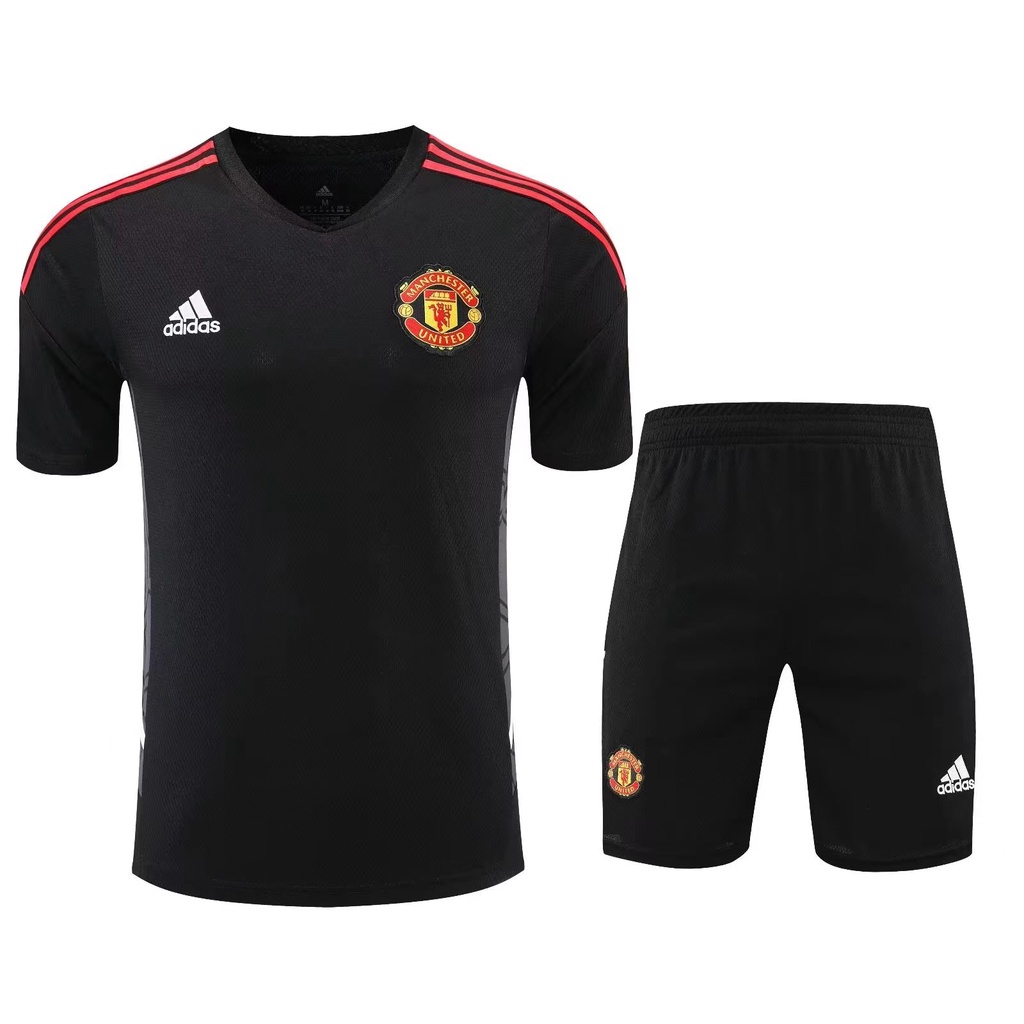 2223 Manchester United Manga Curta Traje De Treino (Com Shorts Cinco Pontos) Camisa Esportiva De Futebol