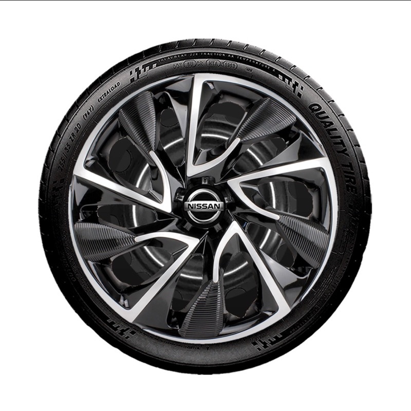 Jogo 4 Calotas Ds4 Aro 14 Black Silver Nissan March Versa