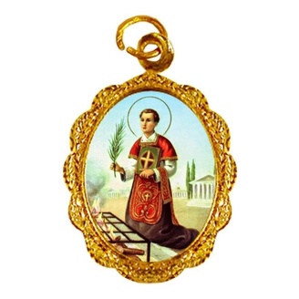 Kit Medalhinhas de São Lourenço em Alumínio Personalizada