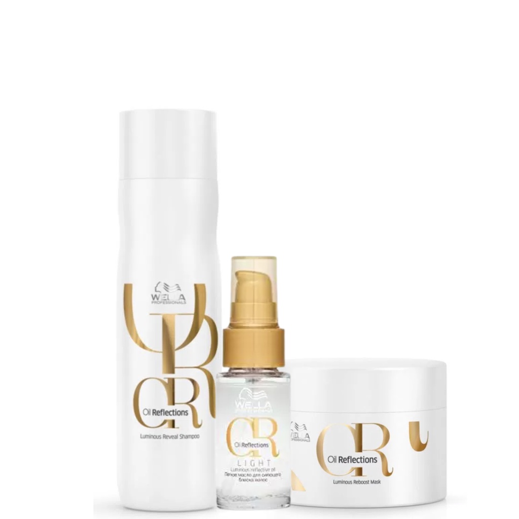 Kit Wella Oil Reflections Shampoo 250ML + Mascara 150ML + Oil light 30ml