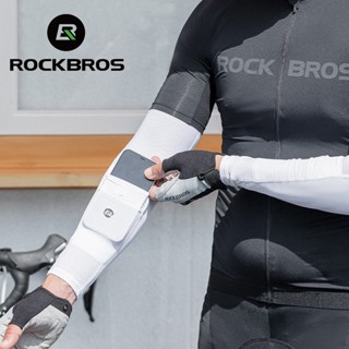 ROCKBROS Mangas De Braço Proteção UV Homens Mulheres Capa Motocicleta Basll Voleibol Biking Sports Arm Sleeves Com Bolso 1 Par