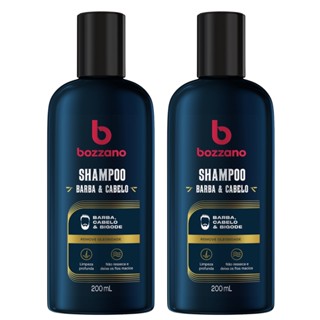 Kit 2 Shampoo Bozzano Barba, Cabelo E Bigode Limpeza Profunda 200ml