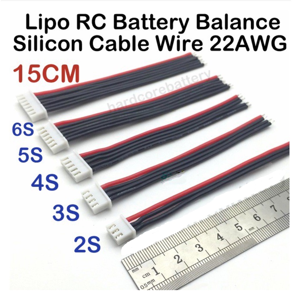 Cabo Carregador De Equilíbrio De Bateria Lipo 22 AWG Silicone 10cm/20cm Comprimento Do Fio JST XT60 Conector DW22 AR1303