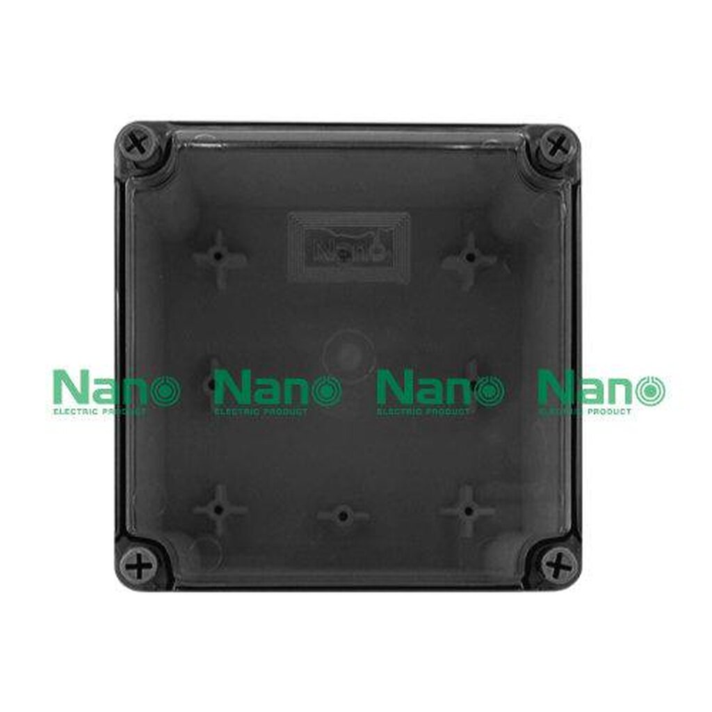 รูปสินค้า NANO Electric® NANO-204CB กล่องกันน้ำพลาสติก ฝาใส ขนาด W149xH149xD82.50 mm (JUNCTION BOX IP65) สีดำ
