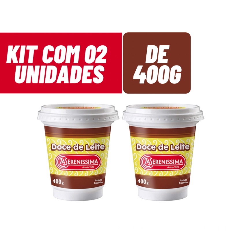 2x De 400g - Doce de leite La Serenissima Argentino