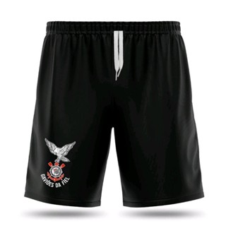 Bermudas Shorts Gaviões da Fiel Dry Fit Torcida Organizada Academia Timão Com Bolsos