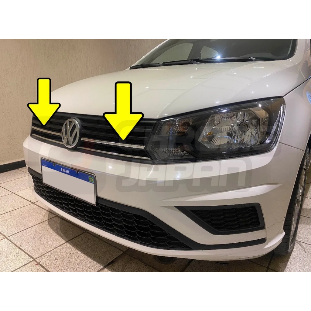 Aplique Duplo Grade Cromado Volkswagen Gol Saveiro Voyage G8 em Oferta na Shopee