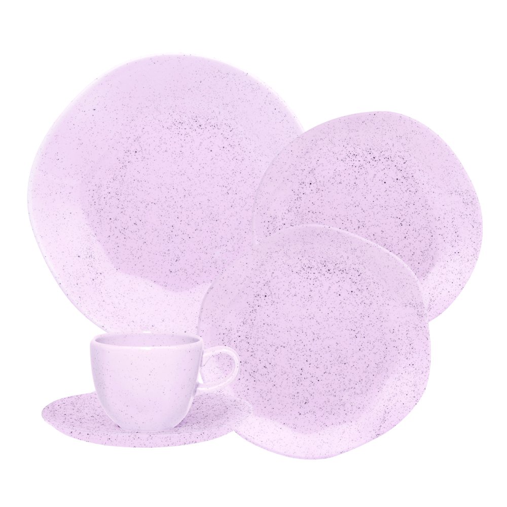 Jogo De Jantar Em Porcelana Ryo Com 20 Peças Oxford Pink Sand