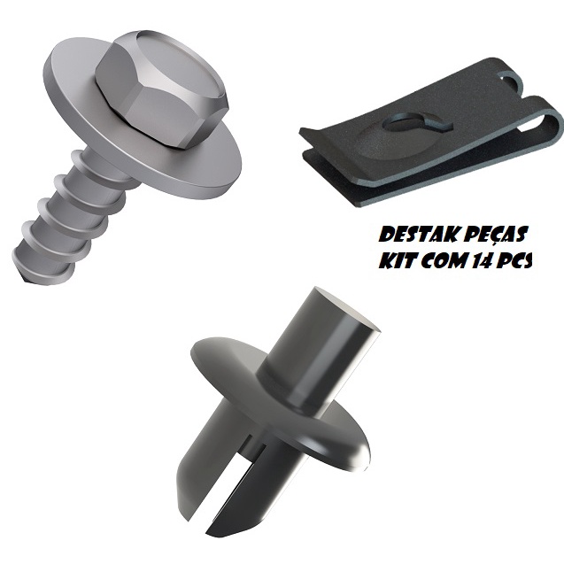 Kit Presilhas Parabarro Dianteiro GM Pick up Corsa 1995 1996 1997 1998 1999 2000 2001 2002 2003