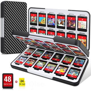 Nintendo Switch Com 48 Jogos Slot Para Cartão & 24 Compartimentos De Cartucho Micro SD , Suporte De Jogo De Interruptor/OLED/Lite , Capa Dura Portátil De Viagem