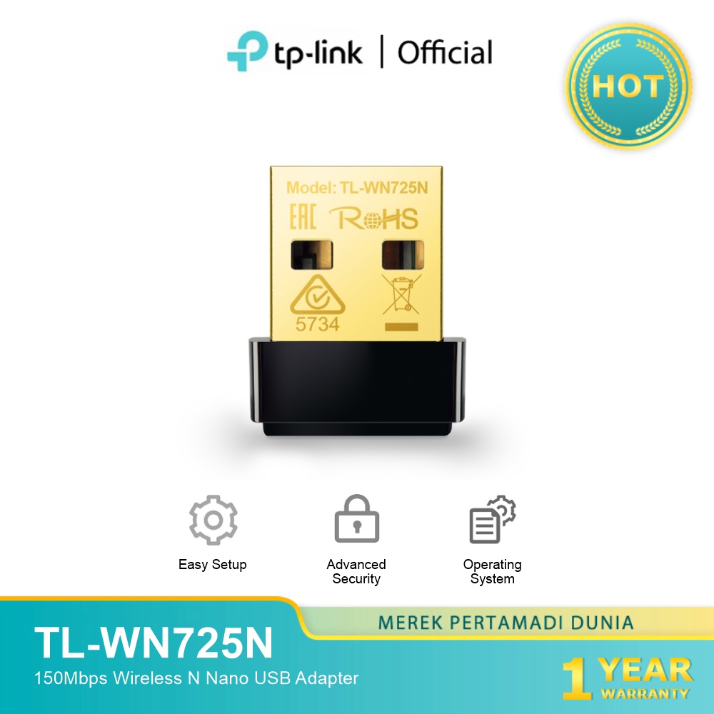 Tp-Link TL-WN725N Nano USB Adaptador WIFI Sem Fio 150Mbps Dongle N Receptor  mini tplink WN725N link725N Para Notebook E Desktop Computador Internet  Original Casa Escritório | Shopee Brasil