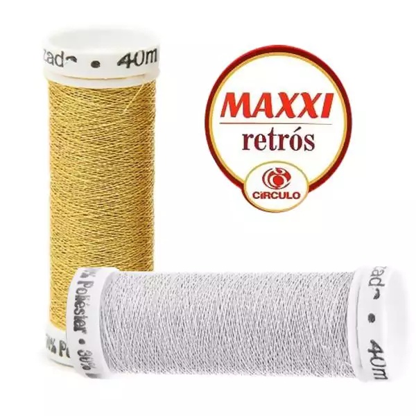 Linha de Costura Metalizada Maxxi Retrós Ouro e Prata | Dourado