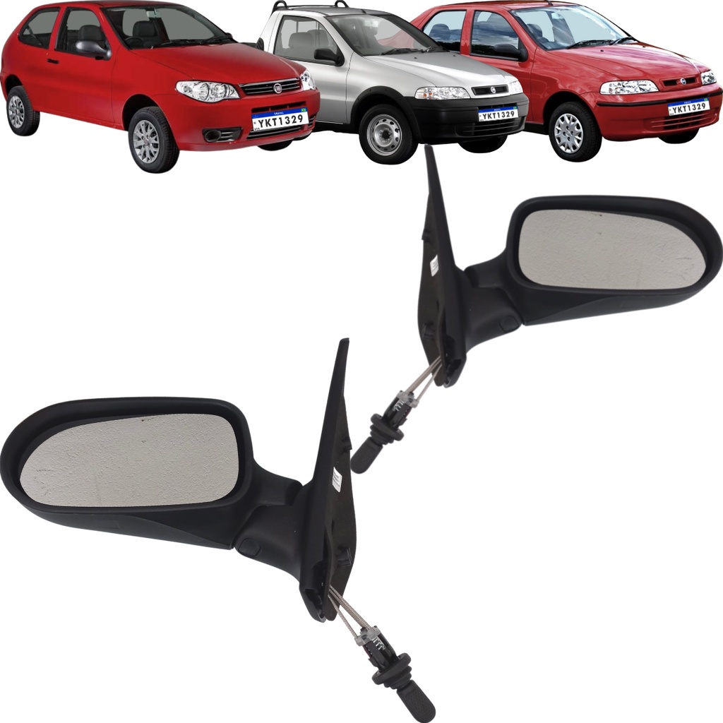 Par de Retrovisor Manual Codisa Palio Fire Siena Strada 2P em Oferta na Shopee