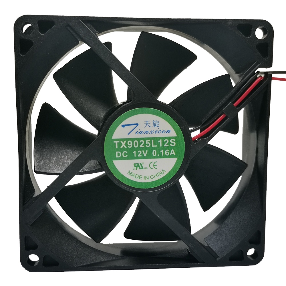 Novo Tianxuan tx9025l12s 12V 0.16A 9cm 9025 Ventilador De Refrigeração 9cm 2 Fios Armário Vinho Geladeira Termostato Gab