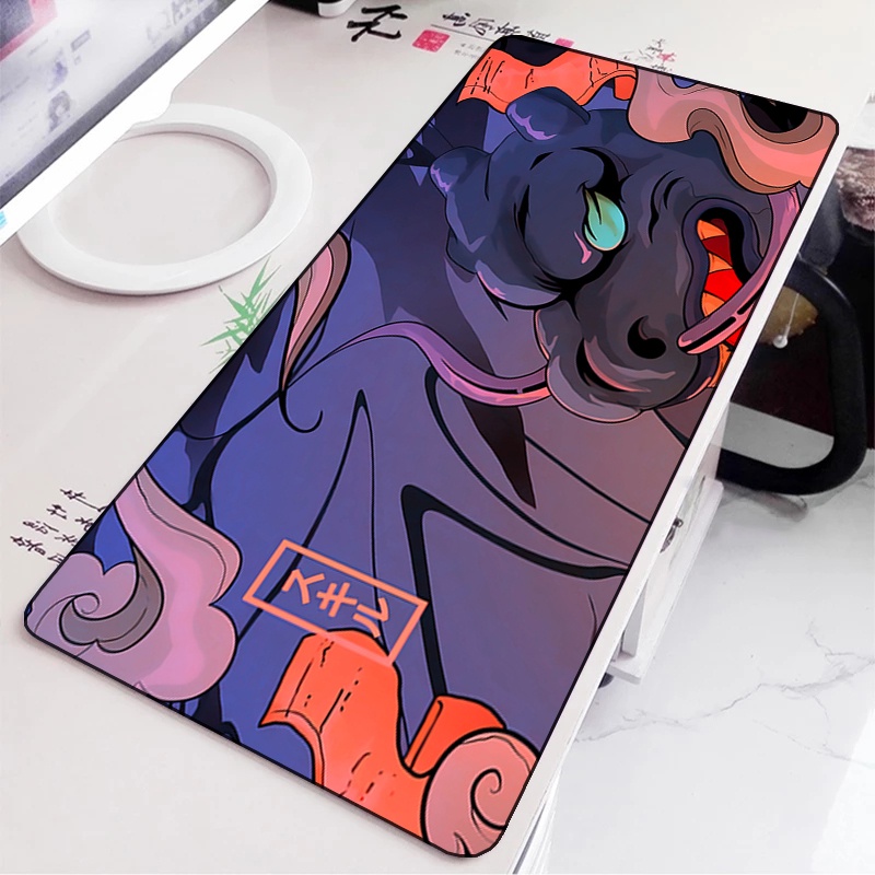 Mouse Estilo Japonês Tapete Para Jogos Mousepad Gamer Protetor De Mesa Pc Acessórios Teclado Anime Fofo Almofadas De Mause