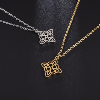 Moda Colar De Feitiça De Aço Inoxidável Oco Pingente Para Festa De Tendência Jóias Presente
