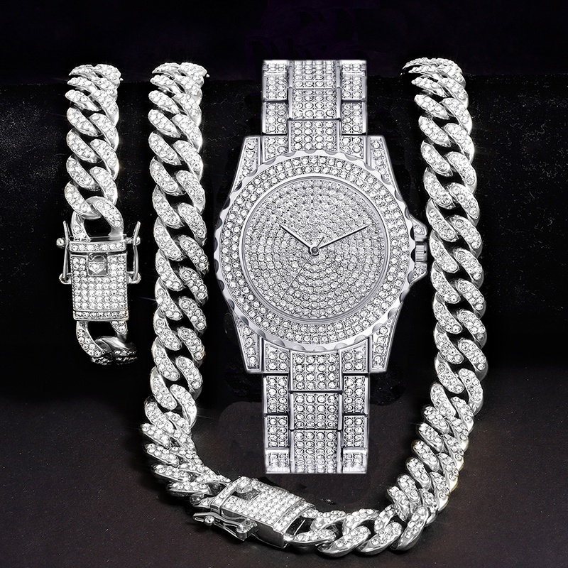 2 Catene Cubane Uomo Iced Out - Con Zirconi 12mm | Hip Hop Miami Style - Foto 9