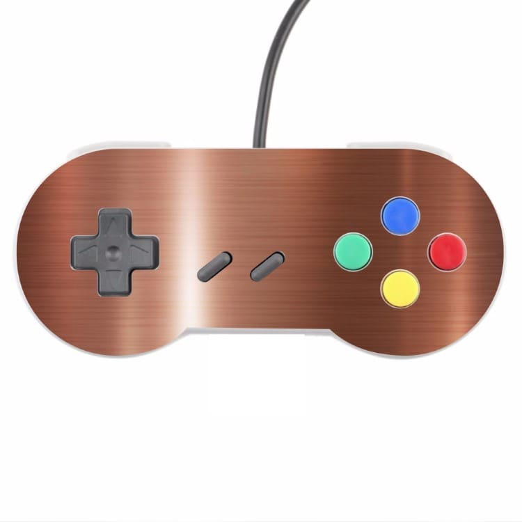 Skin Controle Snes Adesivo Nintendo Skin Pelicula Protetora Cromo Bronze Escovado