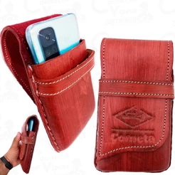 Bainha Capinha Para Celular Smartphone E Iphone Rustico Em Couro Legítimo Corneta Profissional