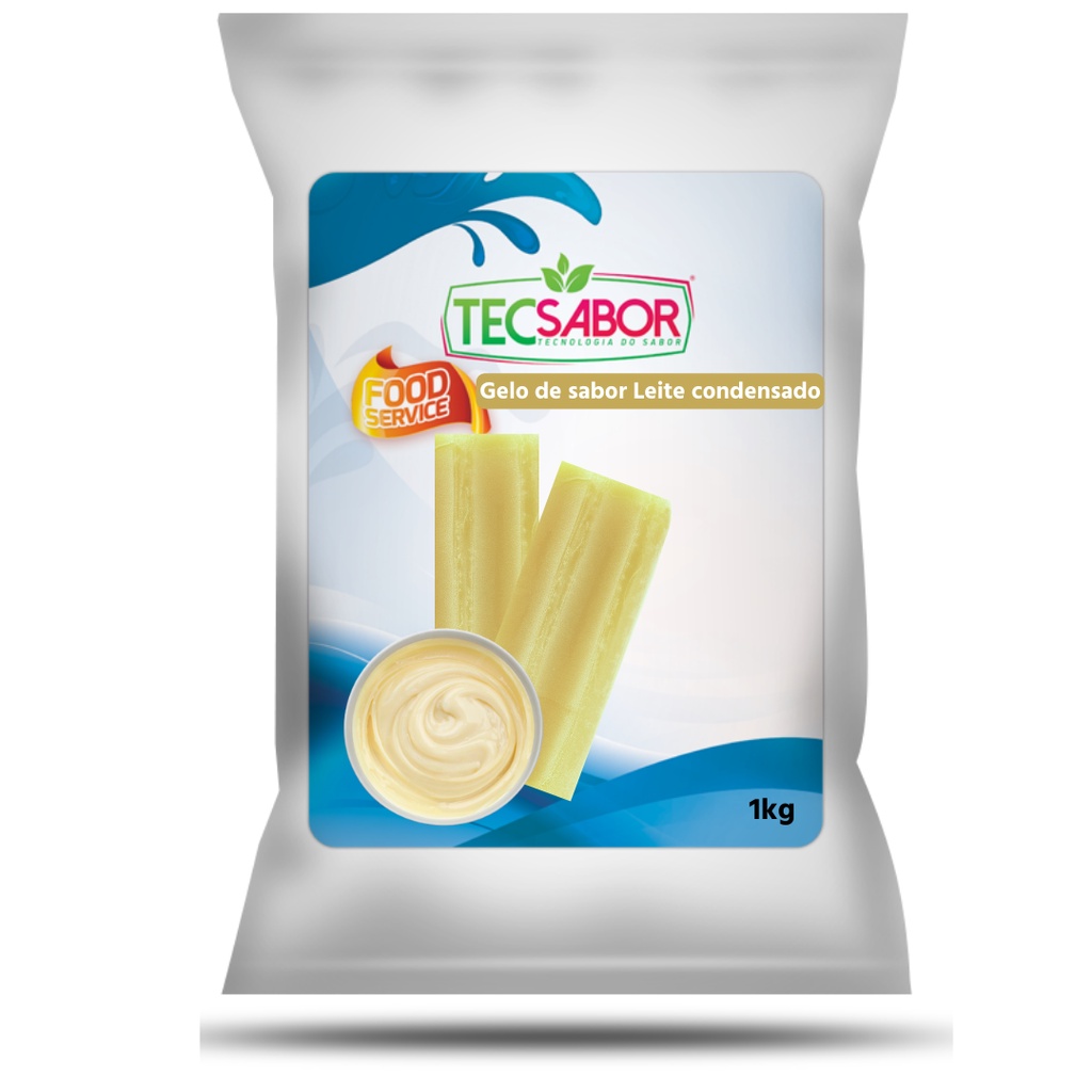 Gelo de Sabor Leite Condensado TecSabor 1kg rende 500 gelo