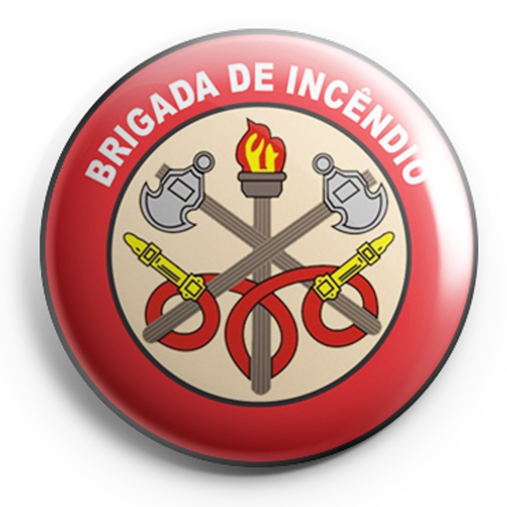 Bottons BRIGADA DE INCÊNDIO - Botton de 3,5cm/4,5cm/5,5cm brigadeiro