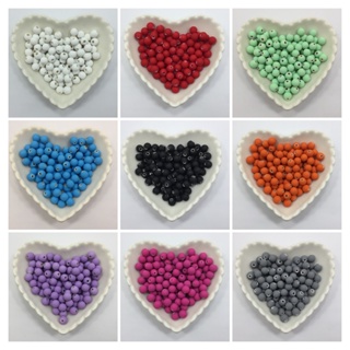 Bola Emborrachada de 8mm com Furo Para Pulseiras e Colares 100 unidades em Oferta na Shopee