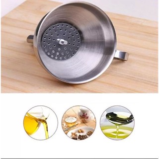 Funil Aço Inox Com Peneira Coador 11cm Profissional Coquetel kehome