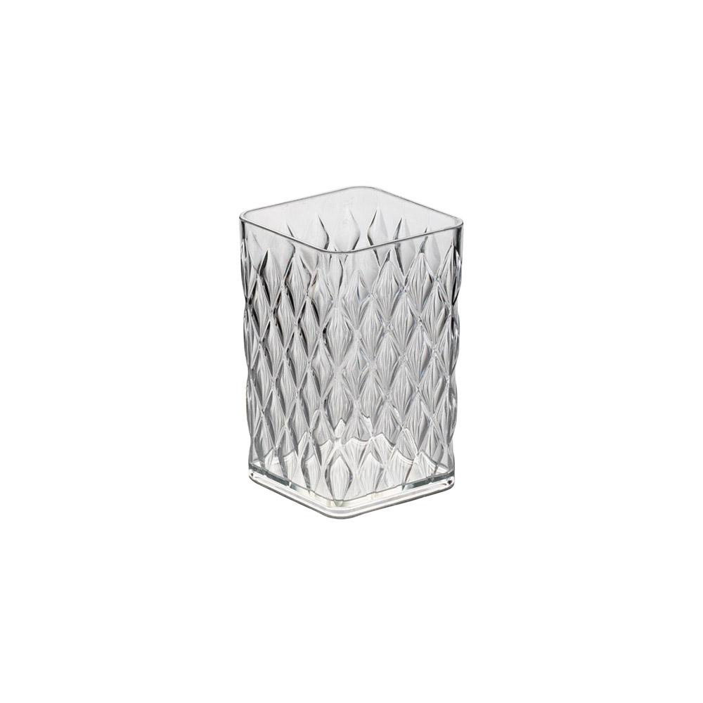 Porta Escovas e Creme Dental Incolor Glamour Plasútil em Oferta na Shopee