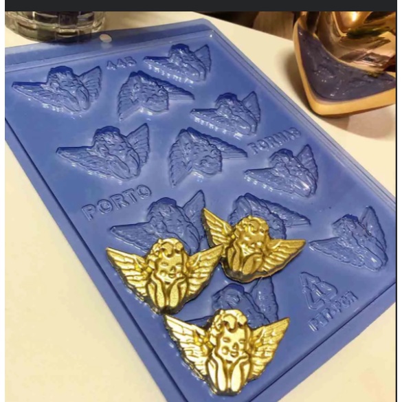 1~5 Forma Para Chocolate Aplique Anjo  Acetato Porto 445 em Oferta na Shopee