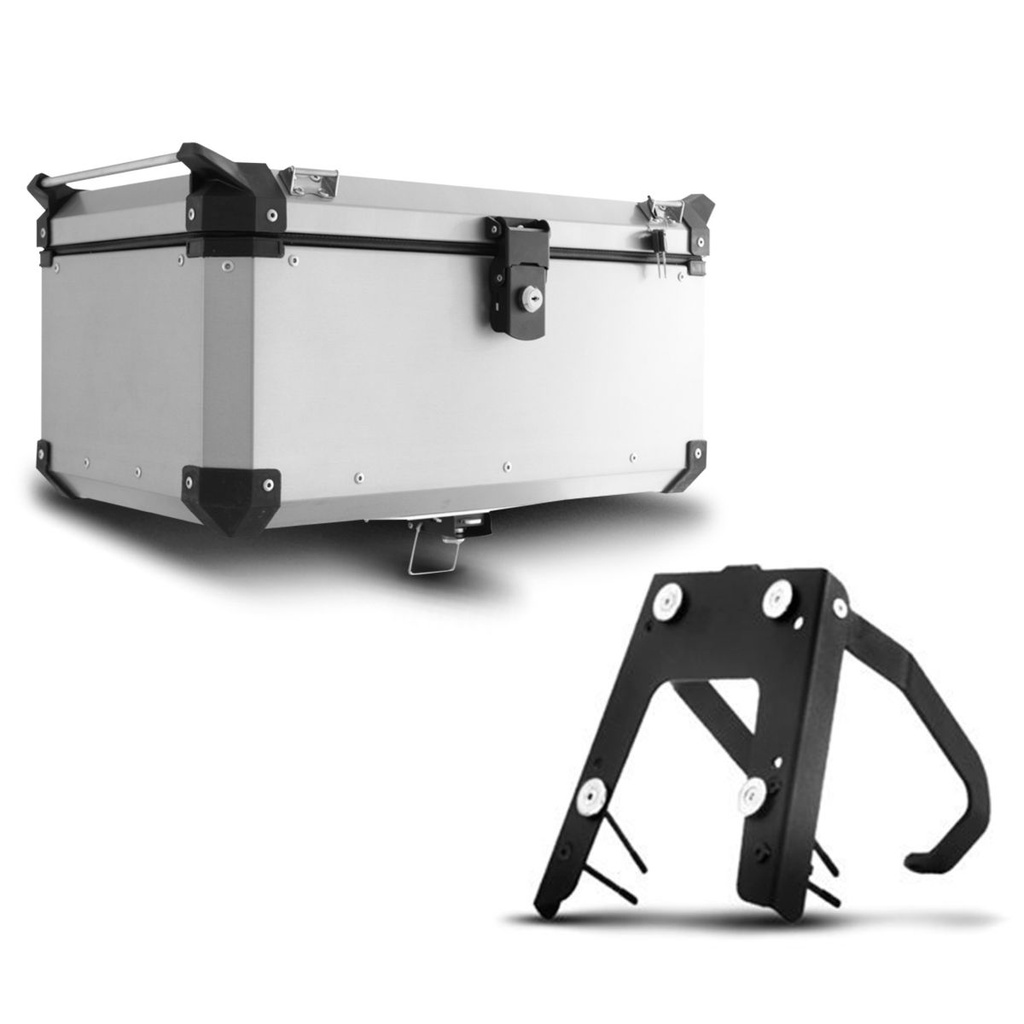 Baú+Base De Fixação Top Case 56 Litros Super Adventure Bmw G 650 Gs 2010/15