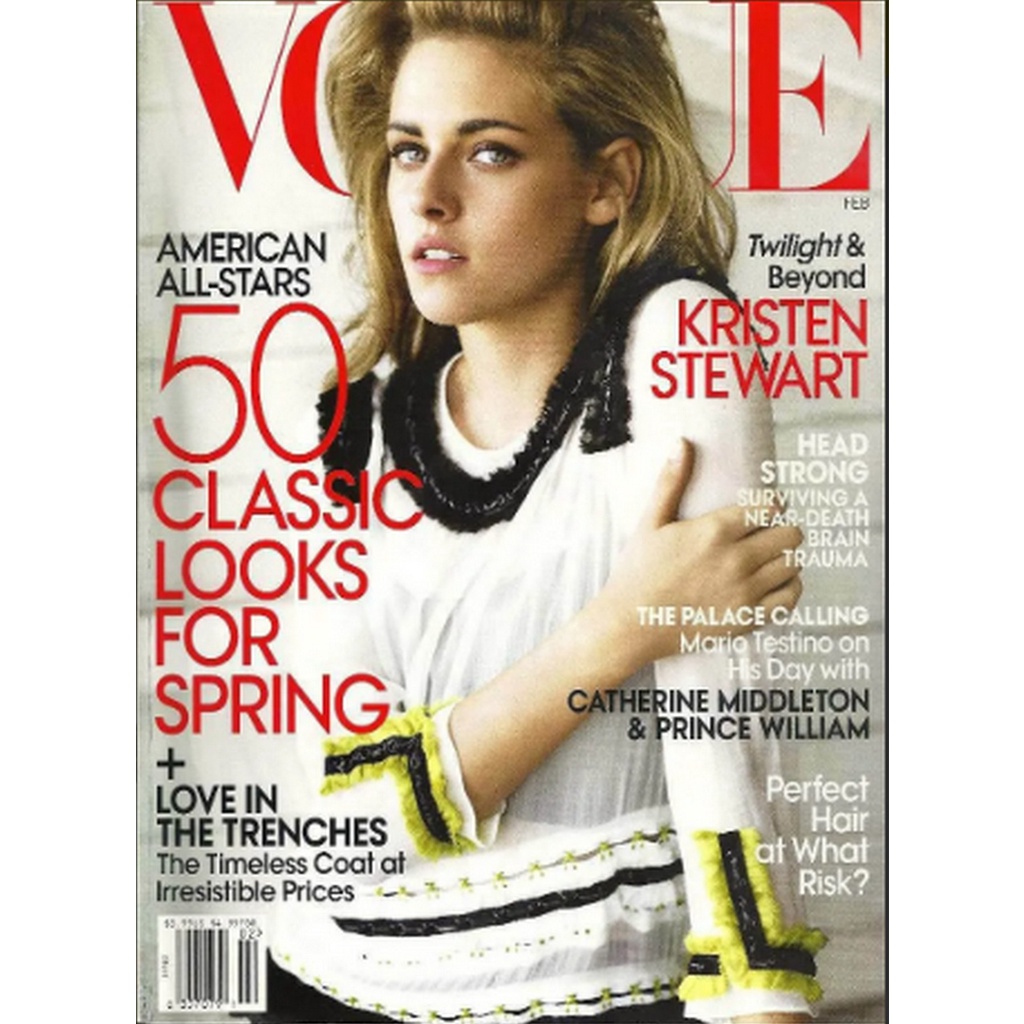REVISTA VOGUE, DE FEVEREIRO/2011, COM KRISTEN STEWART NA CAPA.