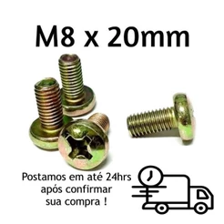 Parafuso Panela Phillips M8 X 20mm Bicromatizado
