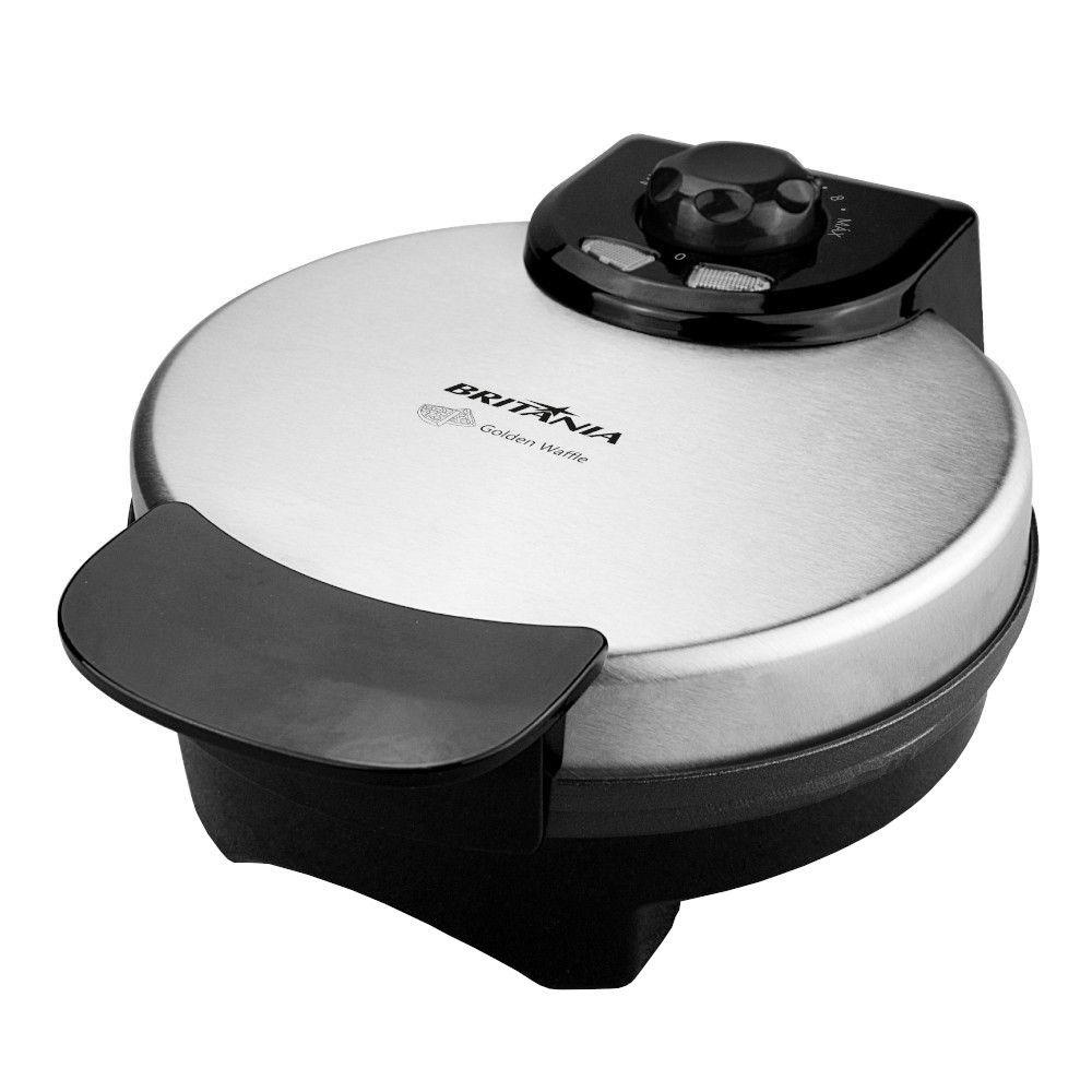 Máquina de Waffle Britânia Golden Waffle  Base Antiaderente - Home Appliances