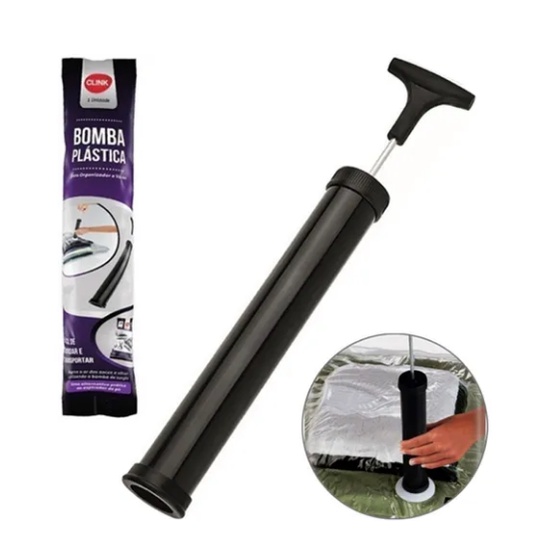 Bomba Plástica Para Organização a Vácuo Fácil de Guardar em Oferta na Shopee