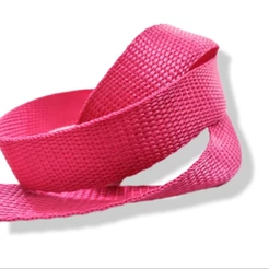 Alça de Bolsa 25mm de Nylon com 10 Metros cor Rosa Pink, Alça de Mochila e Bolsa com 10 Metros