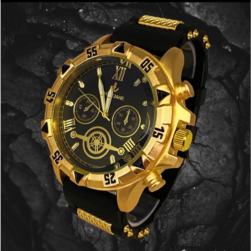 Relógio Masculino a Prova D'Água Luxo Moda Pulseira de Silicone