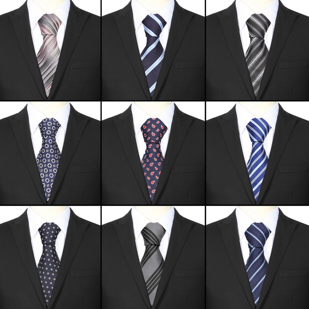 ZONFAZ Gravatas Clássicas Masculinas Com Pontos Listrados Florais 8 Cm Formal Jacquard Seda Gravata Uso Diário Cravat Ac