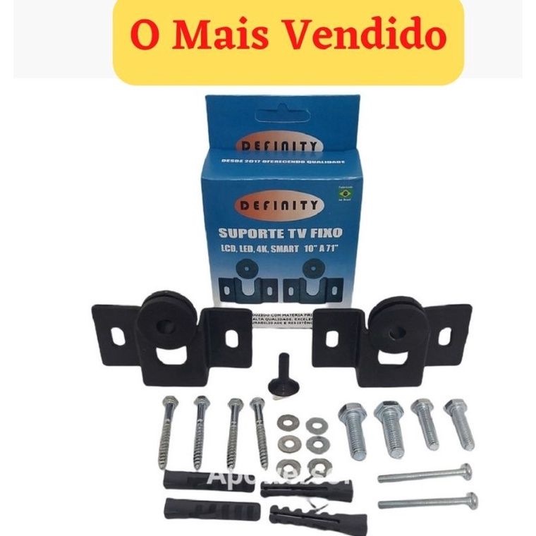 Suporte Fixo Tv Led Smart Lcd plasma 4k 10 a 71 todas as tvs universal em Oferta na Shopee