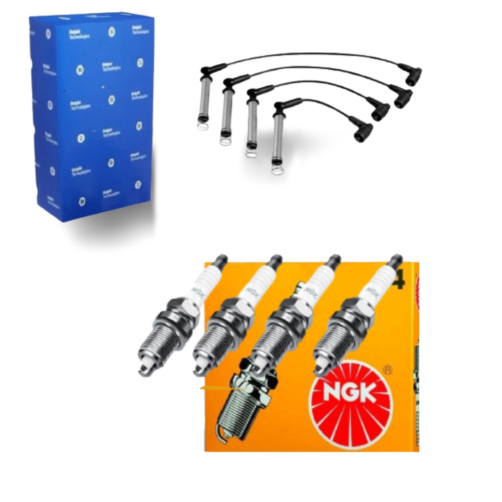 Kit Jogo Cabo E Vela De Ignição Original Ngk Corsa Celta Agile Cobalt Classic