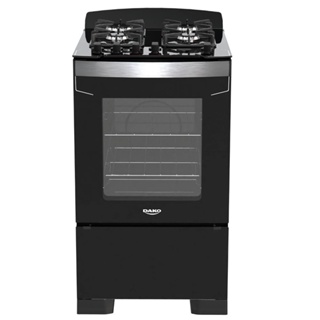 Fogão 4 Bocas Preto com Mesa de Vidro Dako Diplomata Bivolt em Oferta na Shopee
