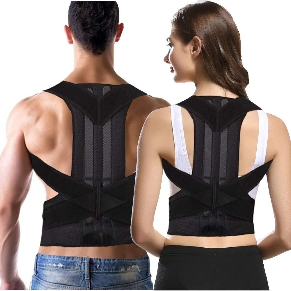 Cinta Colete Unissex Reforcada Corretor de Postural Coluna e Lombar Ortopedica