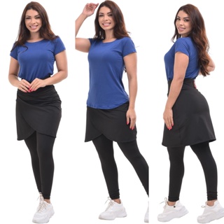 Calça Fitness Moda Evangélica Com Saia em Oferta na Shopee