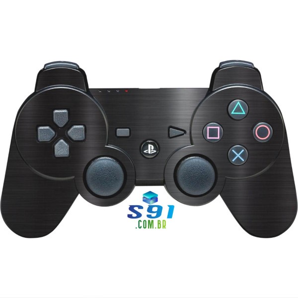 Adesivo PS3 Controle Playstation Skin Pelicula Protetora Cromo Dark Escovado