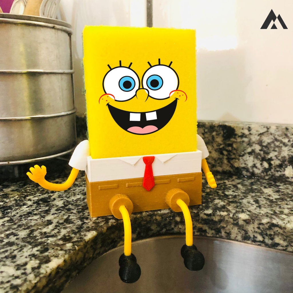 Porta Esponja Decorativo do Bob Esponja Kit decoração de cozinha ...